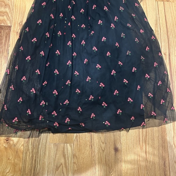 ASOS Floral Black Mesh Dress with Corset Details - Picture 7 of 12